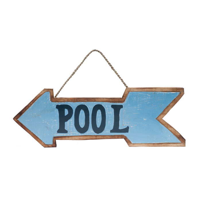 Gracie Oaks Xarles "Pool" Arrow Sign Wayfair